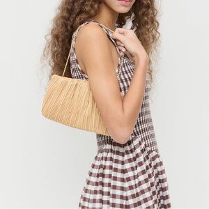 Loeffler Randall Brit Natural Flat Pleated Clutch